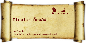 Mireisz Árpád névjegykártya